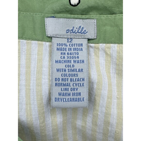 ISO Anthropologie Odille Green Italia Embroidered Faux Wrap Apron Skirt 2005 - Picture 5 of 16